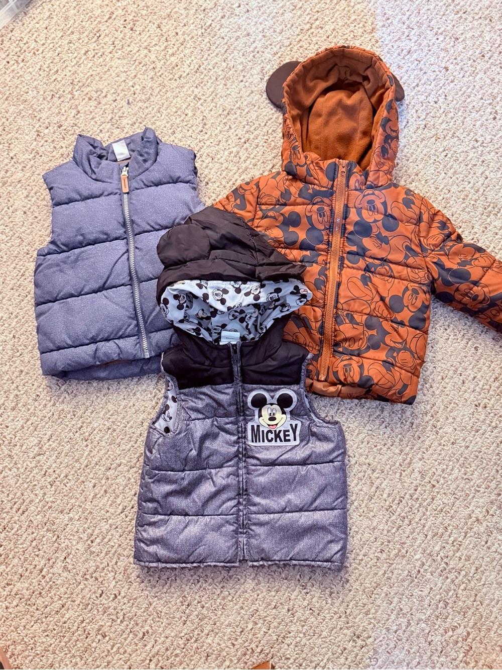 Boys 2T Lot Disney H&M Puffer Coat Vest Jacket